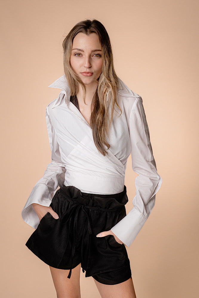 Linen Paperbag Shorts