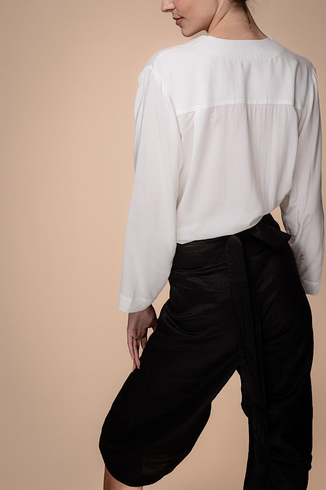 Flow Wrap Viscose Blouse