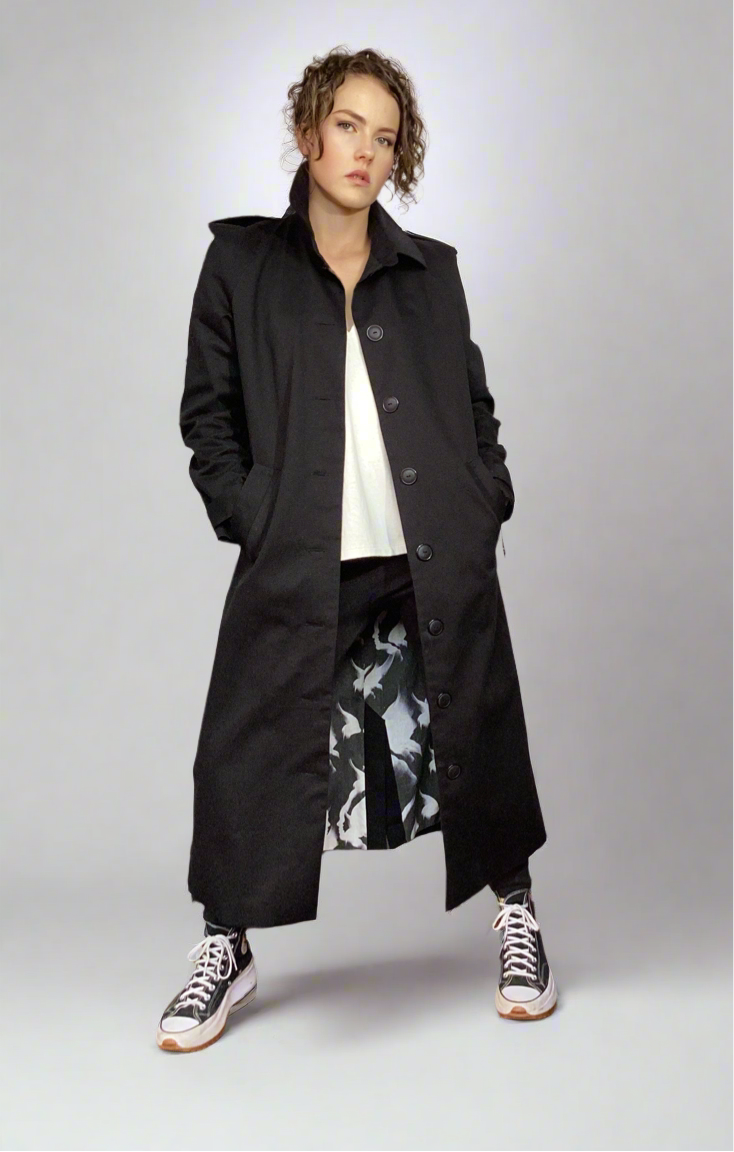Tailored Oversized Hemp Canvas Coat