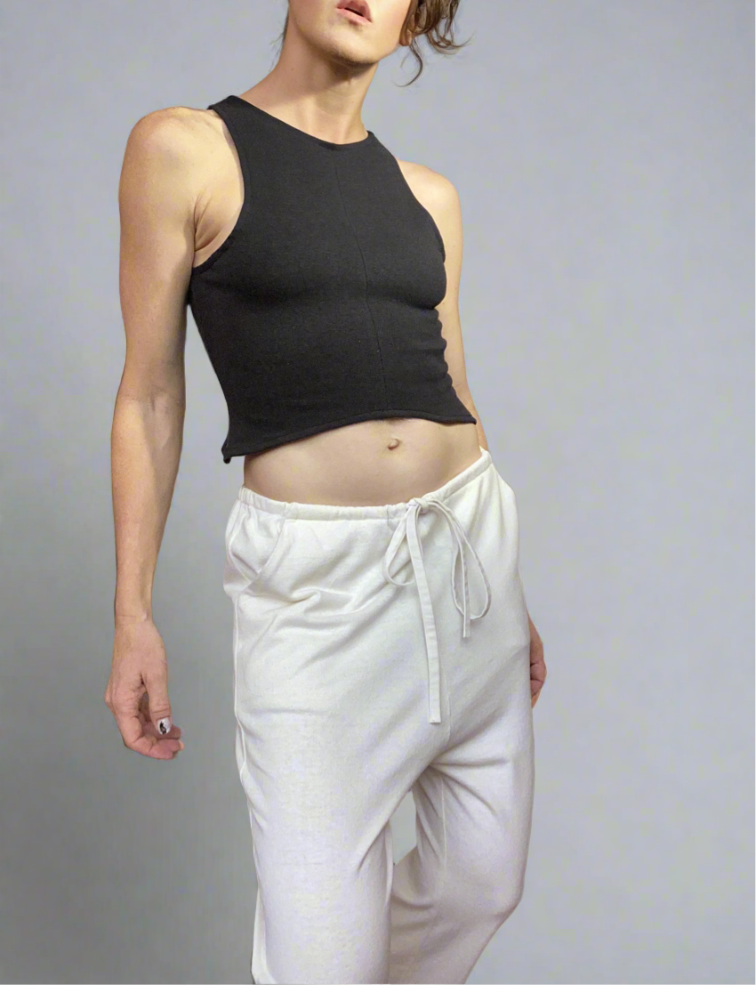 Effortless Hemp-Cotton Drawstring Pants