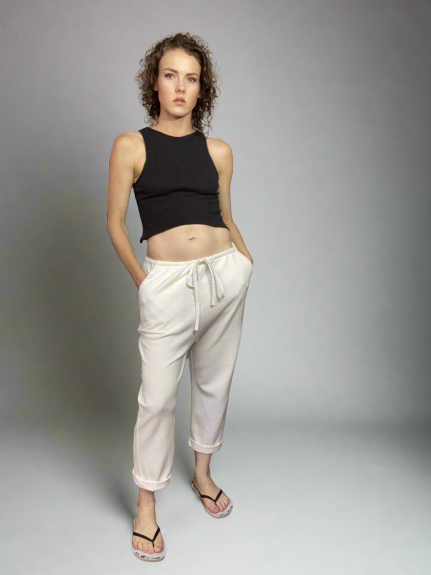 Effortless Hemp-Cotton Drawstring Pants