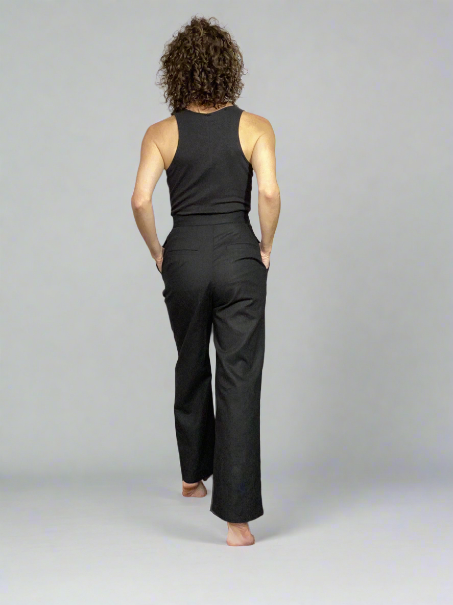 Tailored Wide-Leg High-Waisted Trousers
