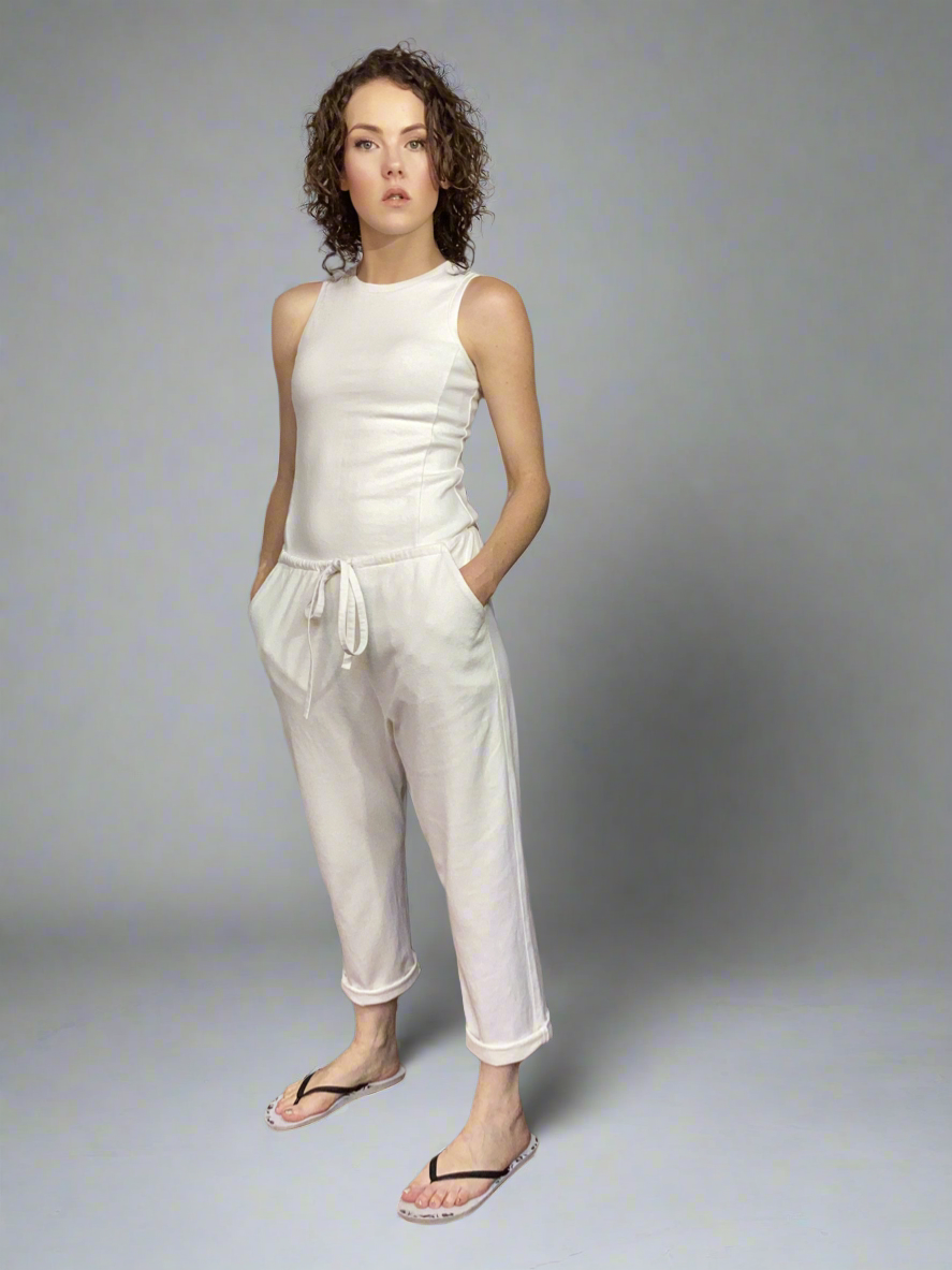 Effortless Hemp-Cotton Drawstring Pants