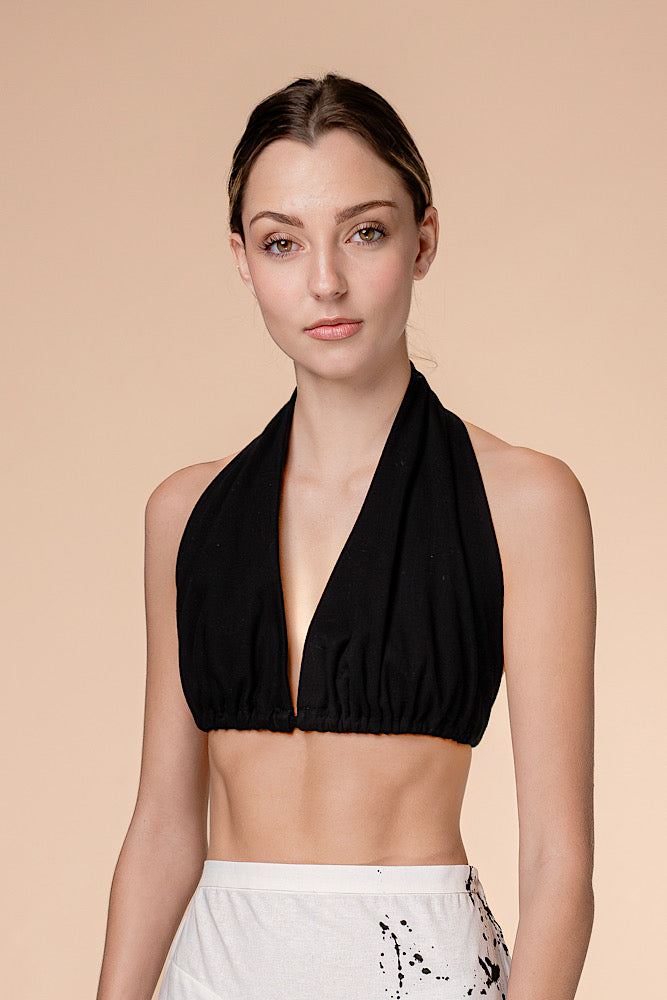 Gathered Halter Neck Top