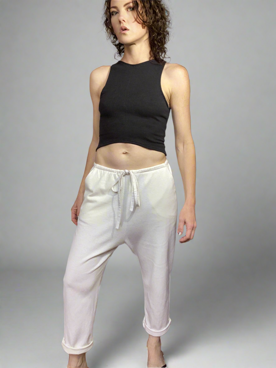 Effortless Hemp-Cotton Drawstring Pants