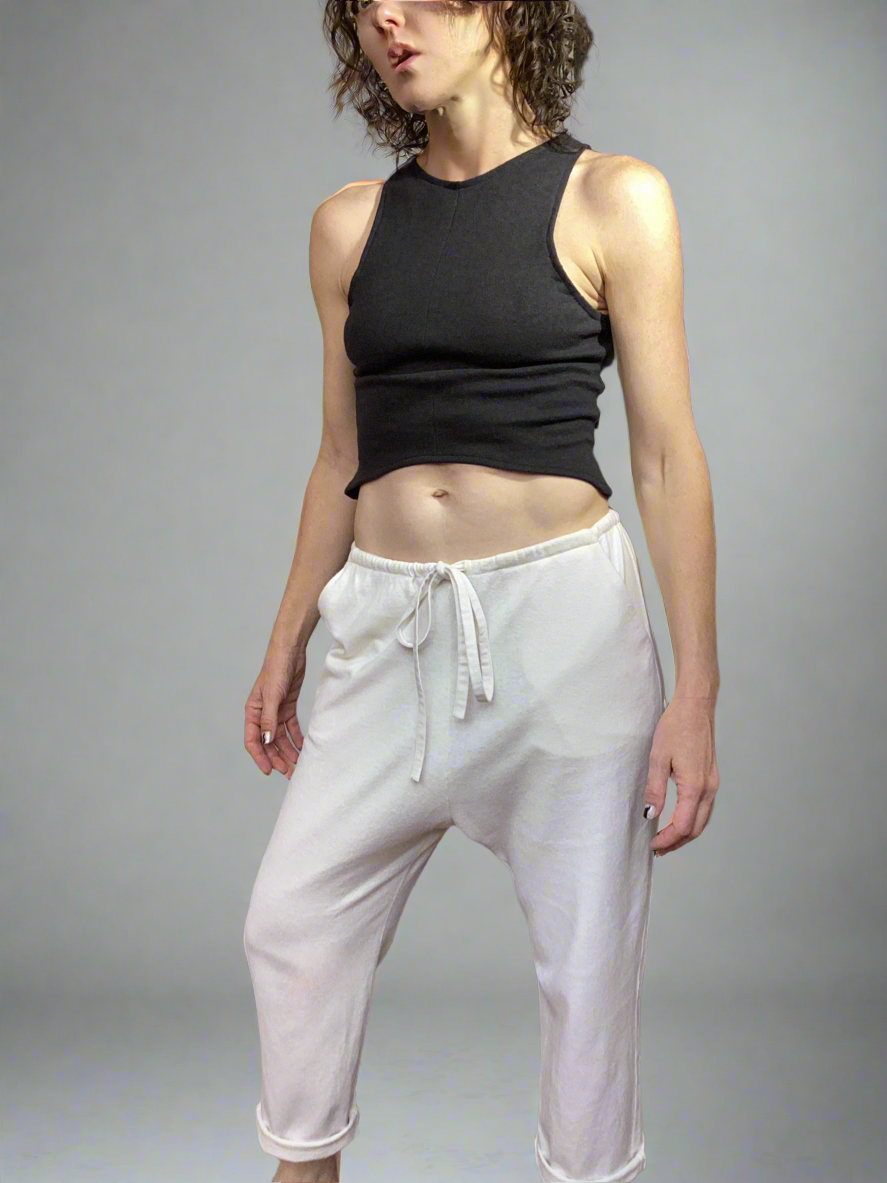 Effortless Hemp-Cotton Drawstring Pants