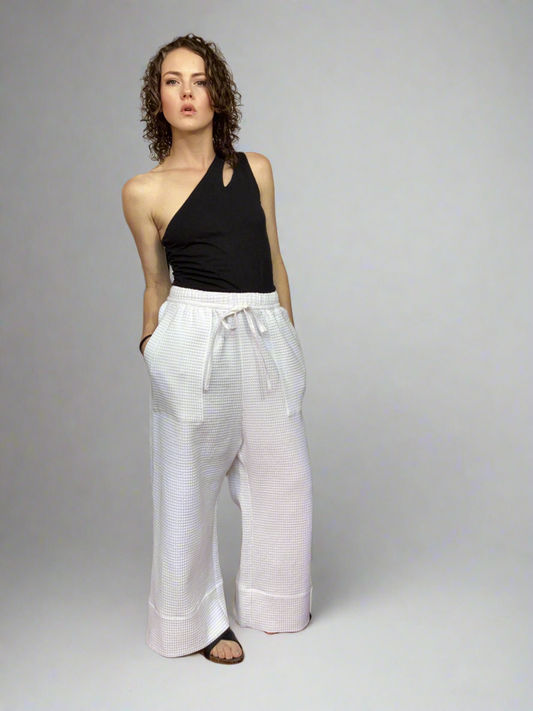 Lazy Waffle Weave Pants
