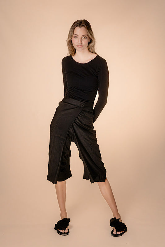 Wrap Knee-Length Pants