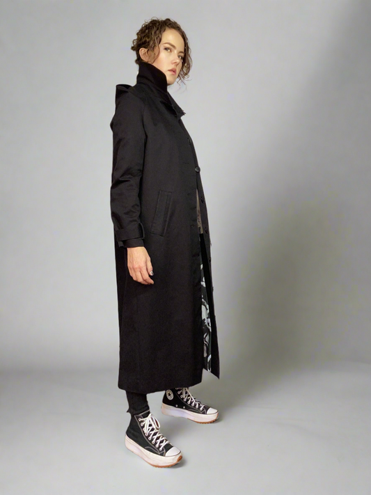 Tailored Oversized Hemp Canvas Coat