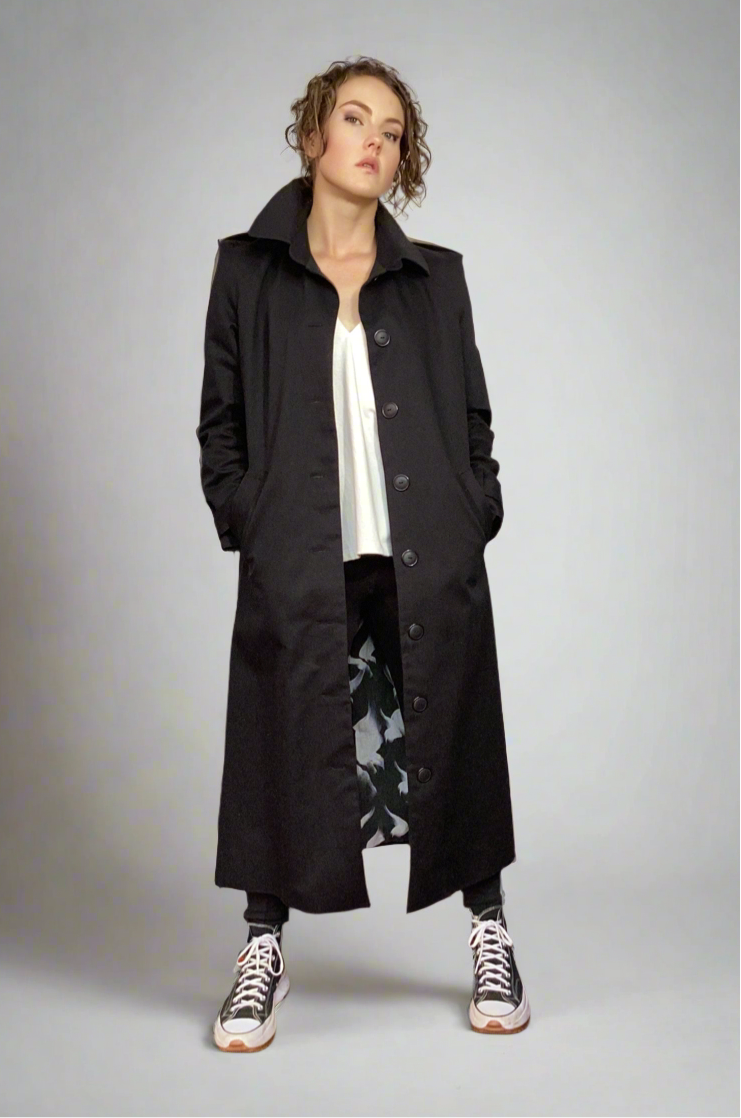 Tailored Oversized Hemp Canvas Coat